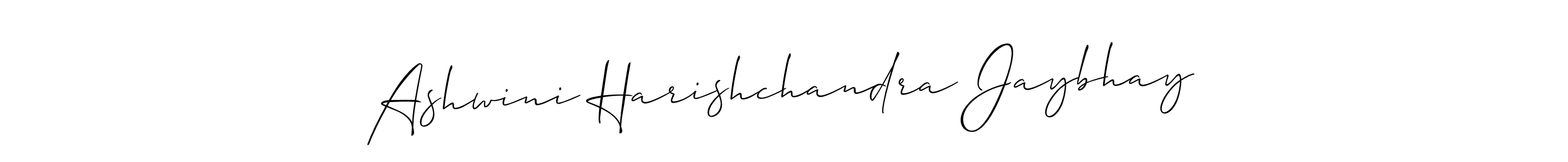 Design your own signature with our free online signature maker. With this signature software, you can create a handwritten (Allison_Script) signature for name Ashwini Harishchandra Jaybhay. Ashwini Harishchandra Jaybhay signature style 2 images and pictures png