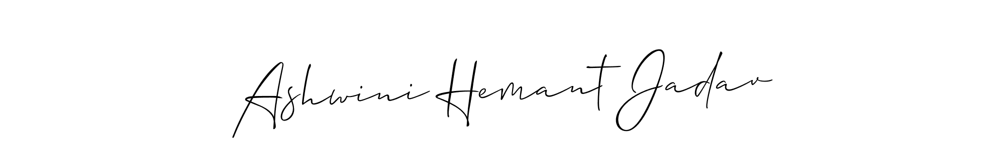 Make a beautiful signature design for name Ashwini Hemant Jadav. Use this online signature maker to create a handwritten signature for free. Ashwini Hemant Jadav signature style 2 images and pictures png