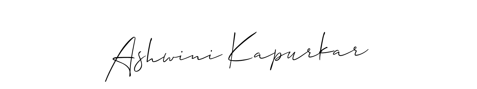 Design your own signature with our free online signature maker. With this signature software, you can create a handwritten (Allison_Script) signature for name Ashwini Kapurkar. Ashwini Kapurkar signature style 2 images and pictures png
