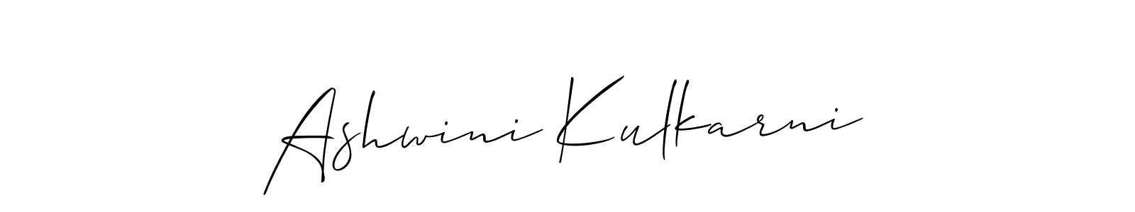 You should practise on your own different ways (Allison_Script) to write your name (Ashwini Kulkarni) in signature. don't let someone else do it for you. Ashwini Kulkarni signature style 2 images and pictures png