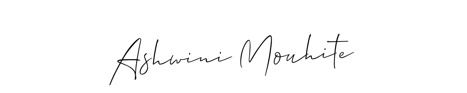 It looks lik you need a new signature style for name Ashwini Mouhite. Design unique handwritten (Allison_Script) signature with our free signature maker in just a few clicks. Ashwini Mouhite signature style 2 images and pictures png