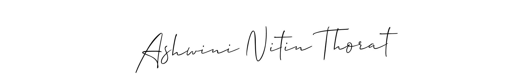 Design your own signature with our free online signature maker. With this signature software, you can create a handwritten (Allison_Script) signature for name Ashwini Nitin Thorat. Ashwini Nitin Thorat signature style 2 images and pictures png
