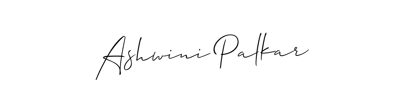 How to make Ashwini Palkar name signature. Use Allison_Script style for creating short signs online. This is the latest handwritten sign. Ashwini Palkar signature style 2 images and pictures png