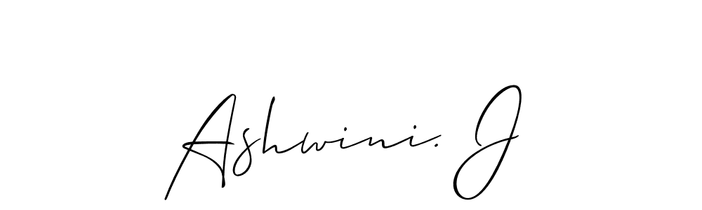 How to make Ashwini. J signature? Allison_Script is a professional autograph style. Create handwritten signature for Ashwini. J name. Ashwini. J signature style 2 images and pictures png