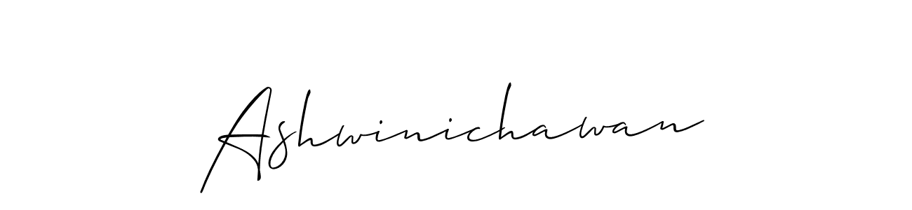 How to make Ashwinichawan name signature. Use Allison_Script style for creating short signs online. This is the latest handwritten sign. Ashwinichawan signature style 2 images and pictures png