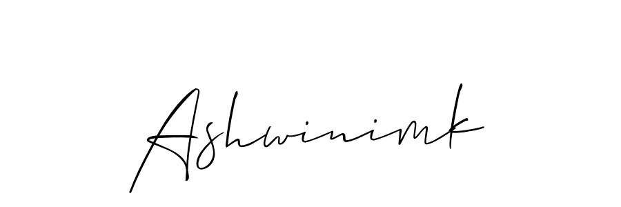 How to make Ashwinimk signature? Allison_Script is a professional autograph style. Create handwritten signature for Ashwinimk name. Ashwinimk signature style 2 images and pictures png