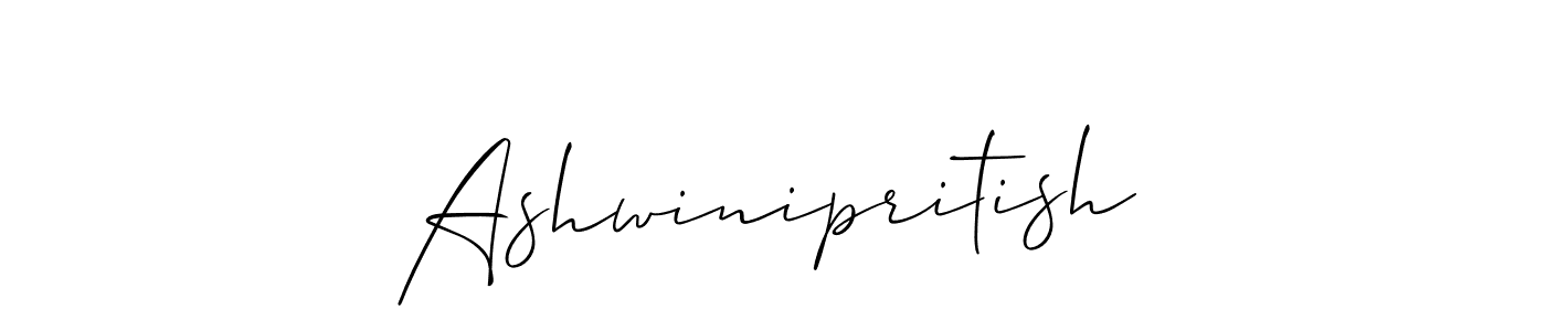 Also we have Ashwinipritish name is the best signature style. Create professional handwritten signature collection using Allison_Script autograph style. Ashwinipritish signature style 2 images and pictures png