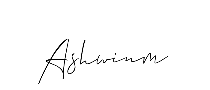 How to make Ashwinm signature? Allison_Script is a professional autograph style. Create handwritten signature for Ashwinm name. Ashwinm signature style 2 images and pictures png