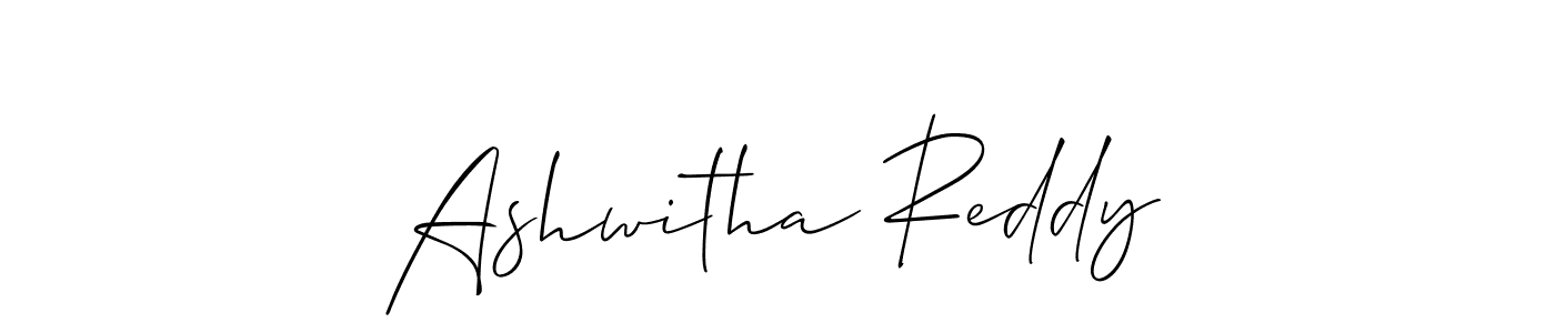 Make a beautiful signature design for name Ashwitha Reddy. With this signature (Allison_Script) style, you can create a handwritten signature for free. Ashwitha Reddy signature style 2 images and pictures png