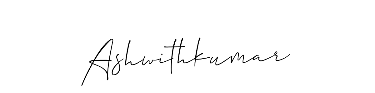 Make a beautiful signature design for name Ashwithkumar. With this signature (Allison_Script) style, you can create a handwritten signature for free. Ashwithkumar signature style 2 images and pictures png