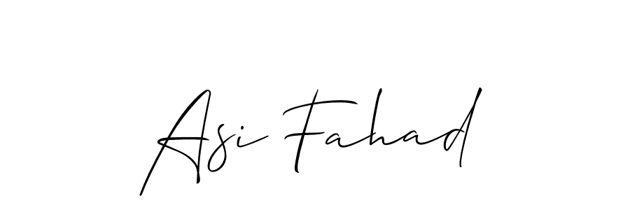 Make a beautiful signature design for name Asi Fahad. With this signature (Allison_Script) style, you can create a handwritten signature for free. Asi Fahad signature style 2 images and pictures png