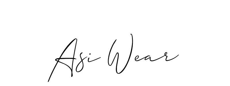 How to make Asi Wear signature? Allison_Script is a professional autograph style. Create handwritten signature for Asi Wear name. Asi Wear signature style 2 images and pictures png