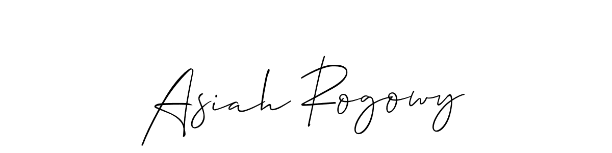 Also we have Asiah Rogowy name is the best signature style. Create professional handwritten signature collection using Allison_Script autograph style. Asiah Rogowy signature style 2 images and pictures png