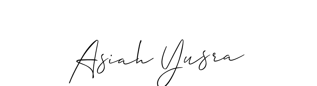 You can use this online signature creator to create a handwritten signature for the name Asiah Yusra. This is the best online autograph maker. Asiah Yusra signature style 2 images and pictures png