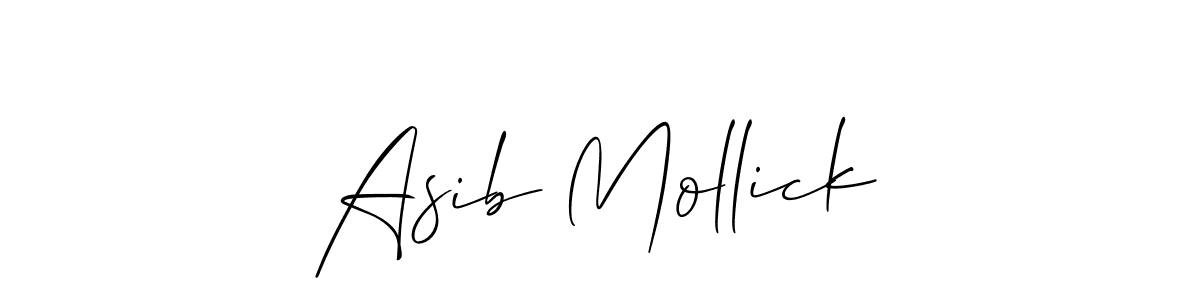 It looks lik you need a new signature style for name Asib Mollick. Design unique handwritten (Allison_Script) signature with our free signature maker in just a few clicks. Asib Mollick signature style 2 images and pictures png