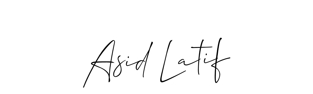 Design your own signature with our free online signature maker. With this signature software, you can create a handwritten (Allison_Script) signature for name Asid Latif. Asid Latif signature style 2 images and pictures png