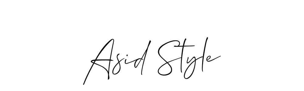 How to make Asid Style name signature. Use Allison_Script style for creating short signs online. This is the latest handwritten sign. Asid Style signature style 2 images and pictures png