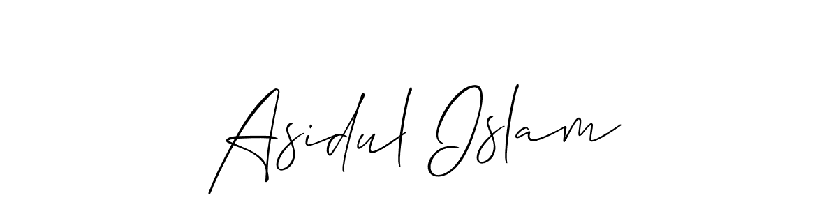 How to make Asidul Islam name signature. Use Allison_Script style for creating short signs online. This is the latest handwritten sign. Asidul Islam signature style 2 images and pictures png