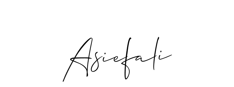 It looks lik you need a new signature style for name Asiefali. Design unique handwritten (Allison_Script) signature with our free signature maker in just a few clicks. Asiefali signature style 2 images and pictures png