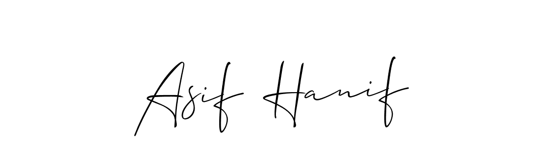 Design your own signature with our free online signature maker. With this signature software, you can create a handwritten (Allison_Script) signature for name Asif  Hanif. Asif  Hanif signature style 2 images and pictures png