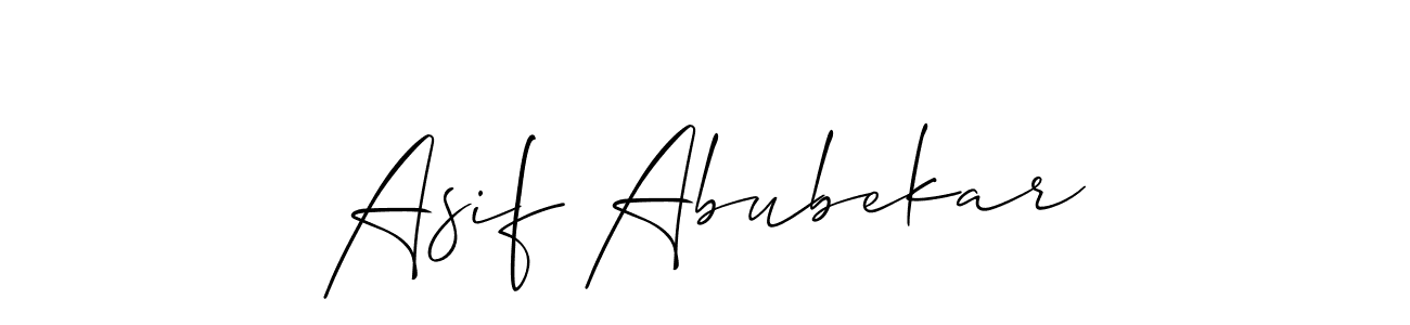 Make a beautiful signature design for name Asif Abubekar. With this signature (Allison_Script) style, you can create a handwritten signature for free. Asif Abubekar signature style 2 images and pictures png