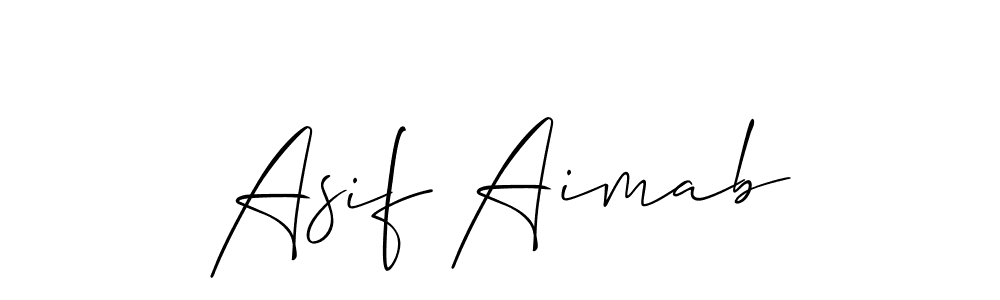 It looks lik you need a new signature style for name Asif Aimab. Design unique handwritten (Allison_Script) signature with our free signature maker in just a few clicks. Asif Aimab signature style 2 images and pictures png