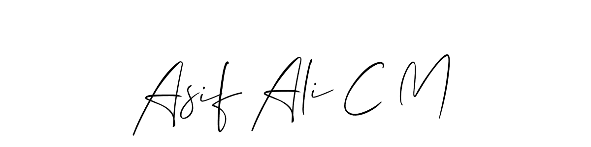 Best and Professional Signature Style for Asif Ali C M. Allison_Script Best Signature Style Collection. Asif Ali C M signature style 2 images and pictures png