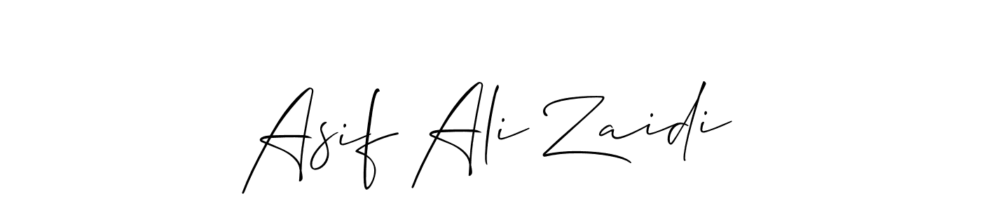 You can use this online signature creator to create a handwritten signature for the name Asif Ali Zaidi. This is the best online autograph maker. Asif Ali Zaidi signature style 2 images and pictures png