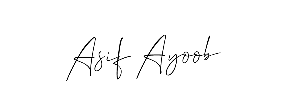 How to make Asif Ayoob signature? Allison_Script is a professional autograph style. Create handwritten signature for Asif Ayoob name. Asif Ayoob signature style 2 images and pictures png