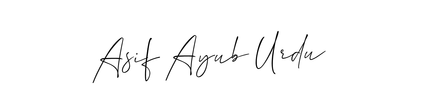 Make a beautiful signature design for name Asif Ayub Urdu. Use this online signature maker to create a handwritten signature for free. Asif Ayub Urdu signature style 2 images and pictures png