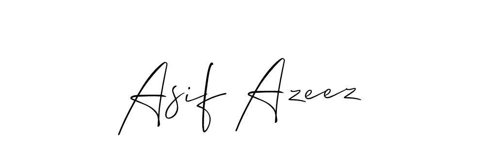Also we have Asif Azeez name is the best signature style. Create professional handwritten signature collection using Allison_Script autograph style. Asif Azeez signature style 2 images and pictures png