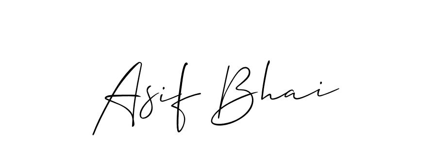 How to make Asif Bhai signature? Allison_Script is a professional autograph style. Create handwritten signature for Asif Bhai name. Asif Bhai signature style 2 images and pictures png