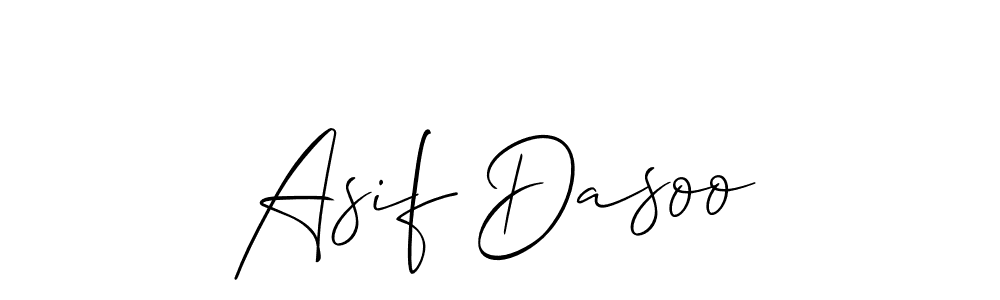 Asif Dasoo stylish signature style. Best Handwritten Sign (Allison_Script) for my name. Handwritten Signature Collection Ideas for my name Asif Dasoo. Asif Dasoo signature style 2 images and pictures png