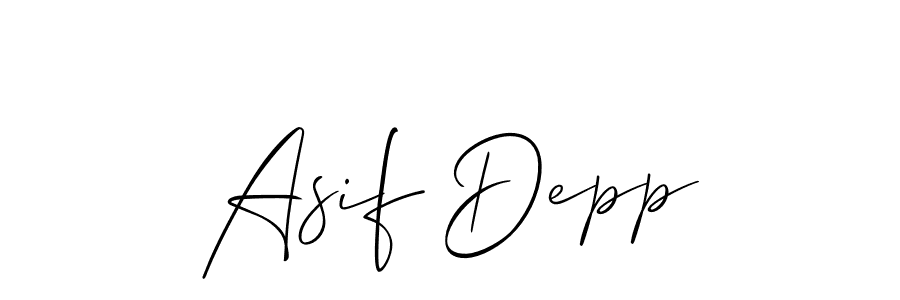 Also we have Asif Depp name is the best signature style. Create professional handwritten signature collection using Allison_Script autograph style. Asif Depp signature style 2 images and pictures png