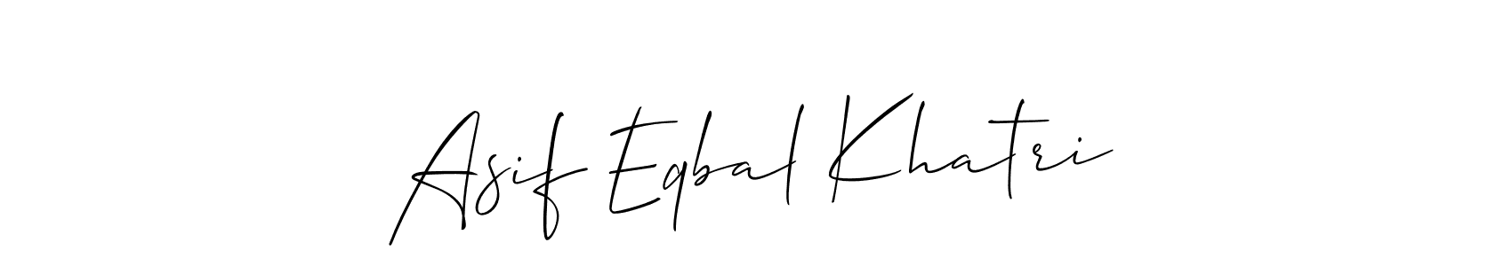 if you are searching for the best signature style for your name Asif Eqbal Khatri. so please give up your signature search. here we have designed multiple signature styles  using Allison_Script. Asif Eqbal Khatri signature style 2 images and pictures png