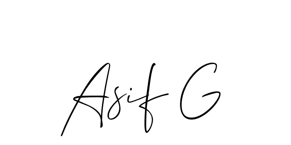 Make a short Asif G signature style. Manage your documents anywhere anytime using Allison_Script. Create and add eSignatures, submit forms, share and send files easily. Asif G signature style 2 images and pictures png