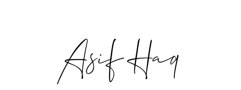 How to make Asif Haq name signature. Use Allison_Script style for creating short signs online. This is the latest handwritten sign. Asif Haq signature style 2 images and pictures png