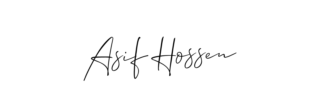 How to make Asif Hossen name signature. Use Allison_Script style for creating short signs online. This is the latest handwritten sign. Asif Hossen signature style 2 images and pictures png