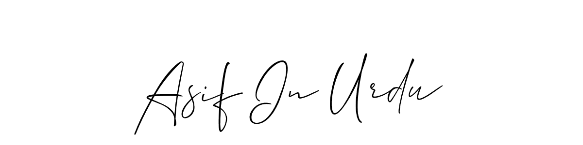 How to make Asif In Urdu signature? Allison_Script is a professional autograph style. Create handwritten signature for Asif In Urdu name. Asif In Urdu signature style 2 images and pictures png