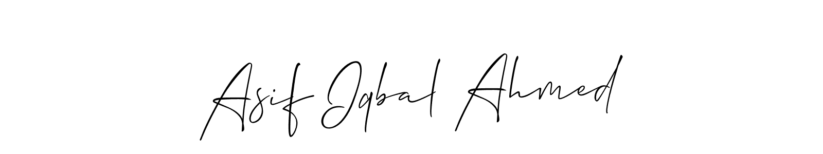 How to make Asif Iqbal Ahmed signature? Allison_Script is a professional autograph style. Create handwritten signature for Asif Iqbal Ahmed name. Asif Iqbal Ahmed signature style 2 images and pictures png