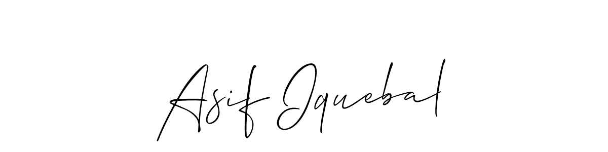 Similarly Allison_Script is the best handwritten signature design. Signature creator online .You can use it as an online autograph creator for name Asif Iquebal. Asif Iquebal signature style 2 images and pictures png