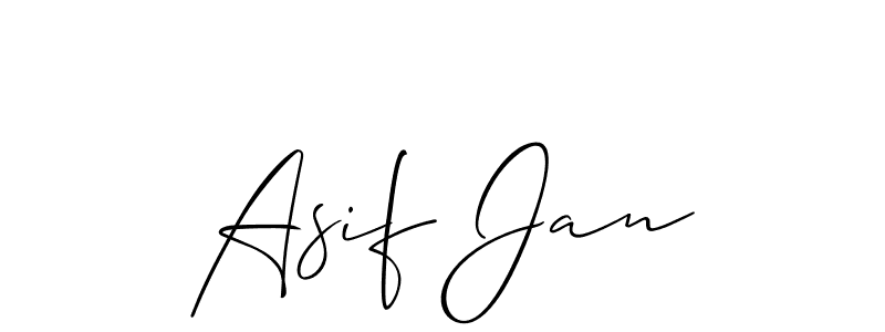 if you are searching for the best signature style for your name Asif Jan. so please give up your signature search. here we have designed multiple signature styles  using Allison_Script. Asif Jan signature style 2 images and pictures png