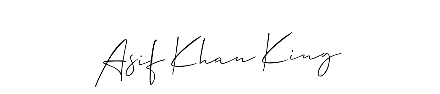 How to make Asif Khan King name signature. Use Allison_Script style for creating short signs online. This is the latest handwritten sign. Asif Khan King signature style 2 images and pictures png