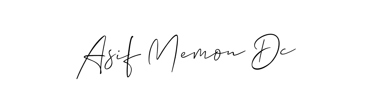 Make a beautiful signature design for name Asif Memon Dc. With this signature (Allison_Script) style, you can create a handwritten signature for free. Asif Memon Dc signature style 2 images and pictures png