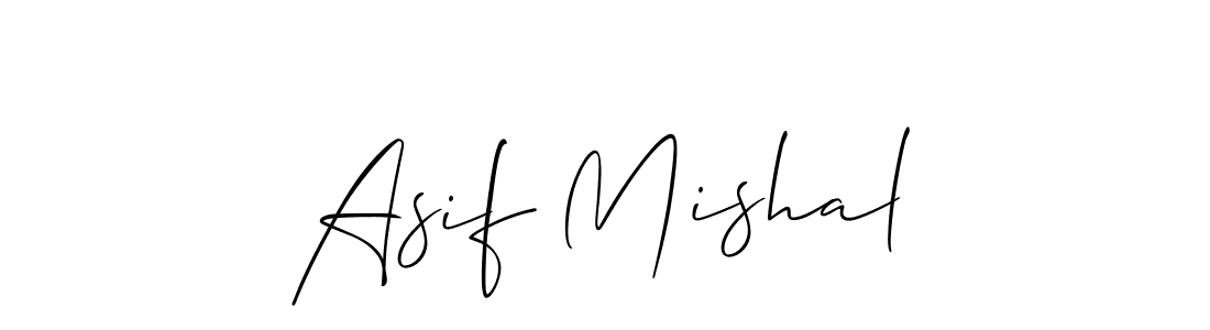 Use a signature maker to create a handwritten signature online. With this signature software, you can design (Allison_Script) your own signature for name Asif Mishal. Asif Mishal signature style 2 images and pictures png