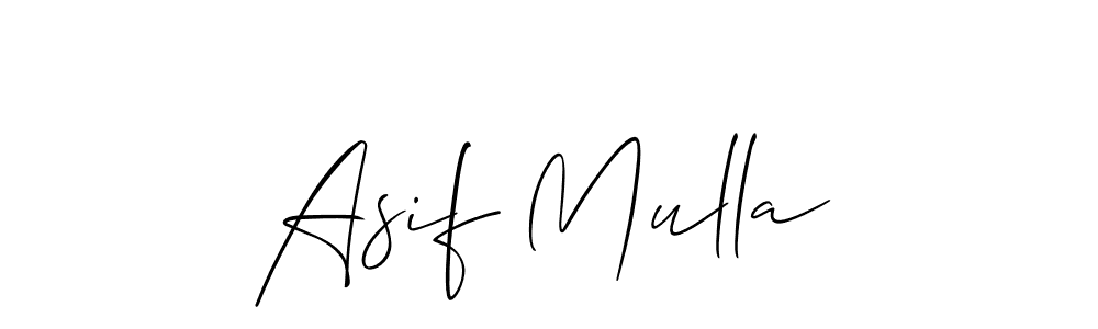 Use a signature maker to create a handwritten signature online. With this signature software, you can design (Allison_Script) your own signature for name Asif Mulla. Asif Mulla signature style 2 images and pictures png