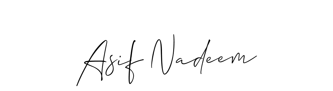 Also we have Asif Nadeem name is the best signature style. Create professional handwritten signature collection using Allison_Script autograph style. Asif Nadeem signature style 2 images and pictures png