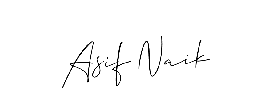 How to make Asif Naik name signature. Use Allison_Script style for creating short signs online. This is the latest handwritten sign. Asif Naik signature style 2 images and pictures png