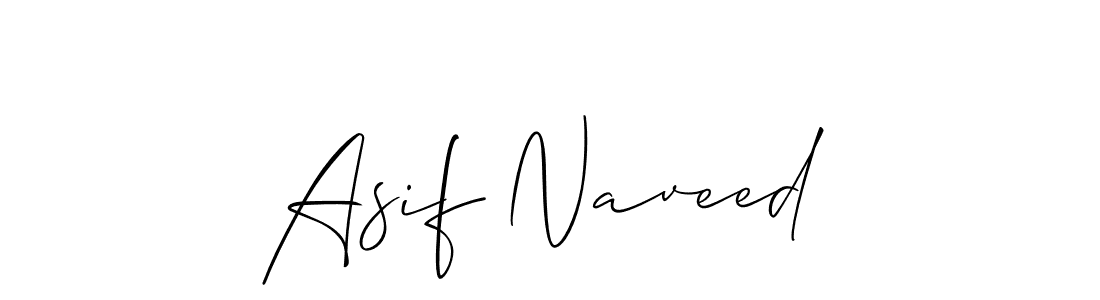 Design your own signature with our free online signature maker. With this signature software, you can create a handwritten (Allison_Script) signature for name Asif Naveed. Asif Naveed signature style 2 images and pictures png