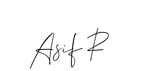 How to make Asif R name signature. Use Allison_Script style for creating short signs online. This is the latest handwritten sign. Asif R signature style 2 images and pictures png